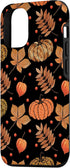 iPhone 12/12 Pro Fall Leaves and Pumpkins Pattern Halloween Autumn Gifts Case...
