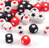 40Pcs Silicone Star Beads Cube Focal Beads 12mm Square Shaped Beads Red Black Pen Beads for Crafts DIY Beadable Pens Keychain Bracelet Jewelry Mak...