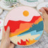 Louise Maelys 3 Set Landscape Embroidery Kits for Beginners with Mountain sun moon pattern,Adults Starter Cross Stitch Kit DIY Needlepoint Kits...