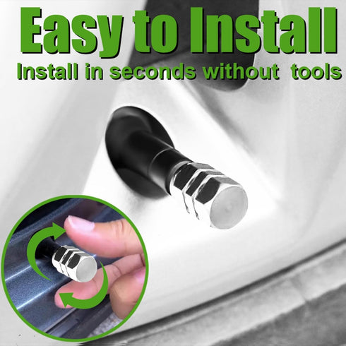 WSSROGY 20pcs Car Tire Valve Stem Caps Air Caps Cover, Universal for Cars, SUVs, Bike, Trucks & Motorcycles (Silver)...