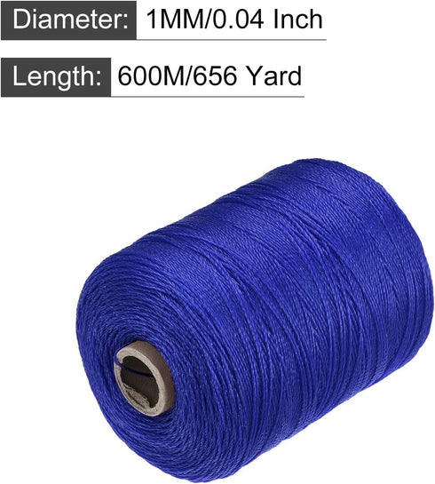 MECCANIXITY Twisted Mason Line Nylon Twine String Cord Blue 600M/656 Yard 1MM Dia for Netting, Landscaping, Home Improvement, DIY Projects, Crafti...