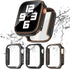 3 Pack Waterproof Case for Apple Watch Series 9 8 7 45mm with Tempered Glass Screen Protector, Hard PC Bumper Protective Face Cover for iWatch 45 ...