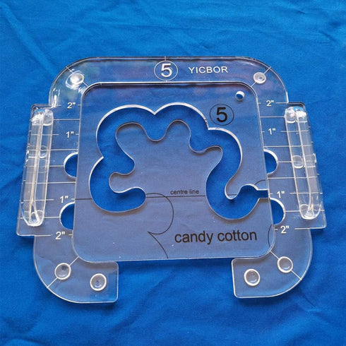 YICBOR Free Motion Quilting Template Series 5 with Quilting Frame for Domestic Sewing Machine (TK(Q5-03))...