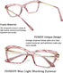 FEISEDY Crystal Cat Eye Glasses Frame Blue Light Blocking Computer Eyewear B2500...