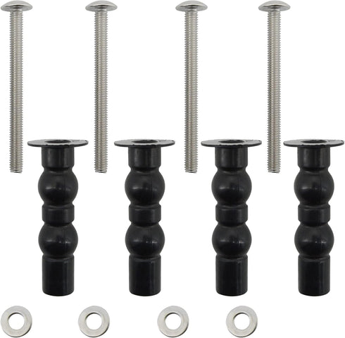 Toilet Seat Hinge Screw 2 Pack,Compatible with TOTO Toilet, Expanding Rubber Bolt Top Nuts Set for Top Mount Toilet Seat Tightening Kit Replacemen...