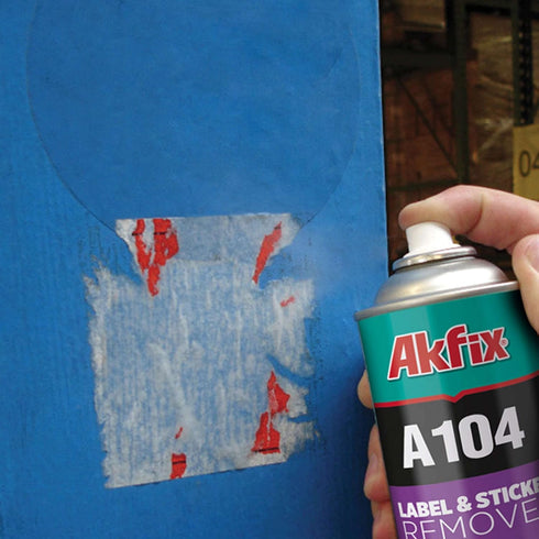 Akfix A104 Sticker Remover Spray - Cleaning Labels on Wood, Glass & Plastic - Safe Decal Remover for Tape, Residue, Gum and Stain Marker, Glue Era...