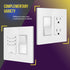 ENERLITES Screwless Decorator Wall Plates Child Safe Outlet Covers, Size 2-Gang 4.68" H x 4.73” L, Unbreakable Polycarbonate Thermoplastic, SI8832...