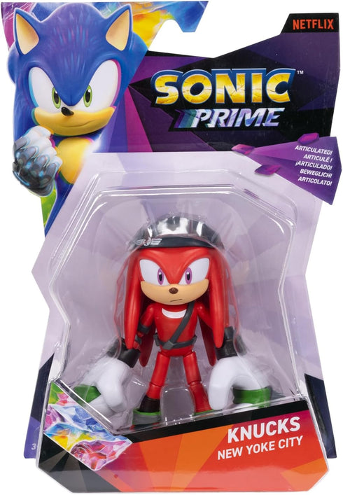 Sonic Prime 5-inch Knuckles - New Yoke City Action Figure 13 points of Articulations. Ages 3+ (Officially licensed by Sega and Netflix)...
