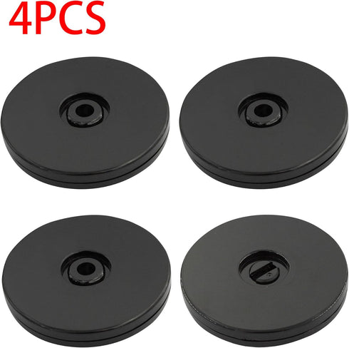 4 Pcs Black 3 inch Acrylic Lazy Susan Rotating Turntable Organizer Bearings - Round Swivel Plate for Spice Rack, Table, Cake, Kitchen Pantry...