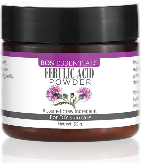 Pure Ferulic Acid Powder | Stabilizes Vitamin C | for use in DIY Creams and serums...