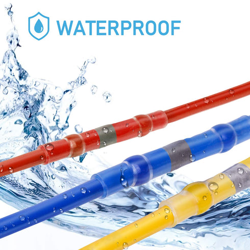 TICONN 200 Pcs Solder Seal Wire Connectors, Heat Shrink Butt Connectors, Waterproof and Insulated Electrical Wire Terminals, Butt Splice (200PCS)...