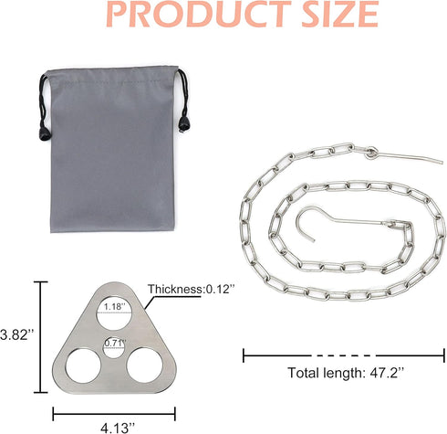 Camping Tripod Board Hiking Gear Cookware Cooking Set Campfire Accessories for Outdoor Cooking Portable Tripod Equipment Supplies of Stainless Ste...