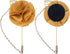 Shappy 15 Pcs Men's Satin Lapel Flower Pins with Metal Chain, Handmade Multi-color Boutonniere Pins with Gift Box for Career Suit Tuxedo of Shirts...