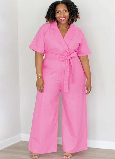 Know Me Misses' Notched Collar Romper and Jumpsuit Sewing Pattern Packet by Brittany J. Jones, Design Code ME2063, Sizes 10-12-14-16-18, Multicolo...