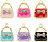 24pcs Mixed Colors Fashion Women Purse Bag Enamel Pendants Charms Gold Plated Ornaments for Necklace Bracelet Earring DIY Jewellery Making Supplie...