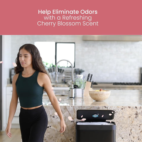 Home Zone Living CleanAura Air Freshener Scent Pod Home Kit, Helps Remove Unwanted Kitchen Trash Can Odors, Cherry Blossom Scent...