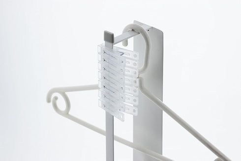 Clothes Magnet Hanger Storage Rack-Small Hanging Organizer | Steel | Laundry, One Size, White...