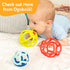 OgoBolli Teether Ring Tactile Sensory Ball Toy for Babies & Toddlers - Stretchy, Squishy, Soft, Non-Toxic Silicone - Boys and Girls Age 6+ Months ...
