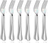 Dinner Forks, Set of 6 Top Food Grade Stainless Steel Silverware Forks, Flatware Set,8 Inches, Mirror Finish & Dishwasher Safe, New Apartment Esse...