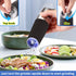 Gravity Electric Pepper and Salt Grinder Set, Battery Operated Pepper Mill with Blue LED Light, One Hand Operation, Flip to Grind, Adjustable Coar...