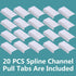 Durable Window Screen Spline Channel Pull Lift Tabs, Aluminum Anti-UV Don’t Broken Like Plastic Pull Tabs in Sunlight, Sliver, C Shape, 20 PCS...