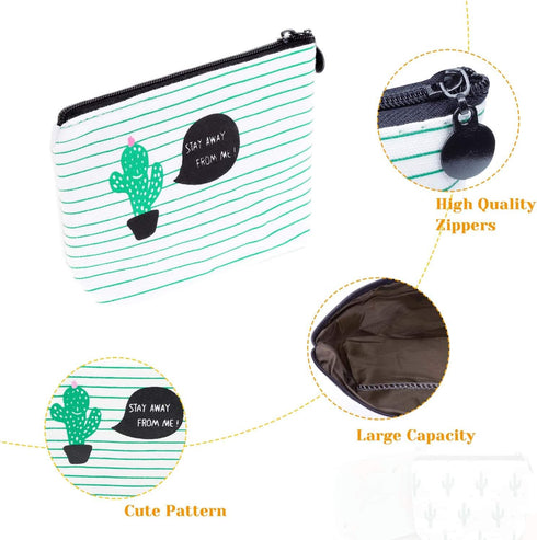 selizo Small Coin Purse, 10 Pcs Small Canvas Purse Zipper Change Purse Small Zipper Pouch...