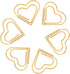 100Pcs Gold Heart Paper Clips Cute Small Paper Clips for Funny Heart Clips Kids Office Supplies Paper Clamps Wedding Decoration Crafts Scrapbookin...