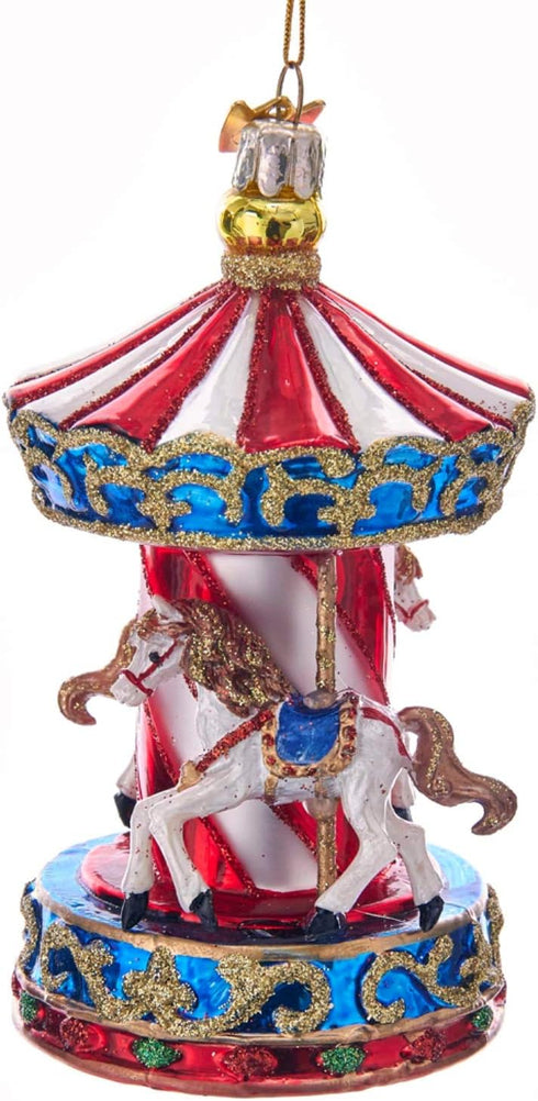 Noble Gems Carousel Merry Go Round Glass Christmas Ornament NB1360...