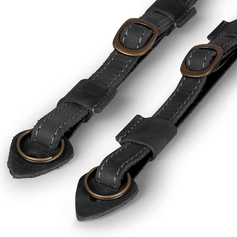MegaGear SLR, DSLR Sierra Series Genuine Leather Camera Shoulder or Neck Strap, Black...