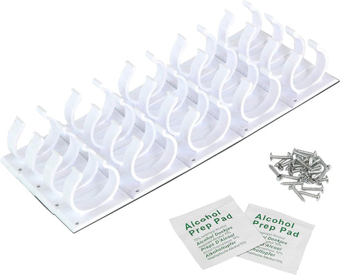 Simple Houseware Spice Gripper Clips Strips Cabinet Holder - 4 Strips, Holds 20 Jars, White...