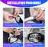 2 PCS Car Reversing Auxiliary Mirror, 5.9" x 2.16" ABS Shell HD Glass Adjustable Blind Spot Wide-angle Spherical Mirror, Modification Decorative A...
