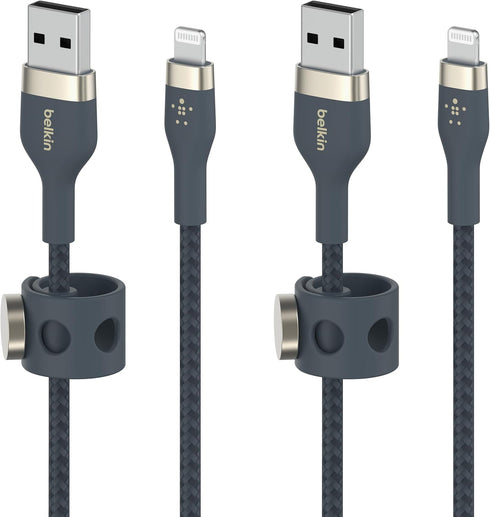 Belkin BoostCharge Pro Flex Braided USB Type A to Lightning Cable (2M/6.6FT), MFi Certified Charging Cable for iPhone 13, 12, 11, Pro, Max, Mini, ...