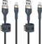Belkin BoostCharge Pro Flex Braided USB Type A to Lightning Cable (2M/6.6FT), MFi Certified Charging Cable for iPhone 13, 12, 11, Pro, Max, Mini, ...