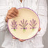 City to Cottage Handmade Lavender Floral Purple And Cream Glazed 7.9inch/20cm Side Plate, Dessert Plate, Unique Ceramic Dinnerware, Housewarming G...