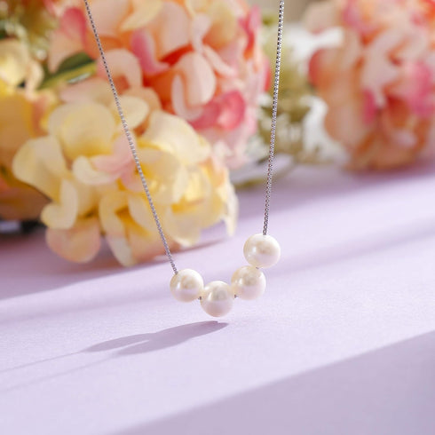 ALoveSoul 40th Birthday Gifts for Women - 4 Pearls 925 Sterling Silver Necklace for Her 4 Decade Jewelry 40 Years Old Birthday Gifts Ideas...