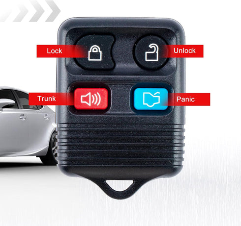 Replacement for 1999-2014 Ford Mustang Compatible Key Fob with DIY Instructions...