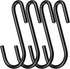 NXG 30-Pack Pot Rack Hooks,Heavy Duty Carbon Steel Black Plating Universal S Hook Sturdy Hanging Hooks,for Hanging Heavy Kitchen Wares,Cookers, Po...