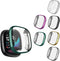 6 Packs Case Compatible with Fitbit Sense/Fitbit Versa 3 Screen Protector, NAHAI All Around Ultra Thin Plated Bumper Shell Scratch-Resist Cover fo...