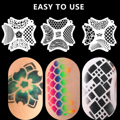 Bowitzki Reusable Face Paint Stencils for Body Art Painting Halloween Party Makeup Temporary Tattoos Stencils (Animal Print)...