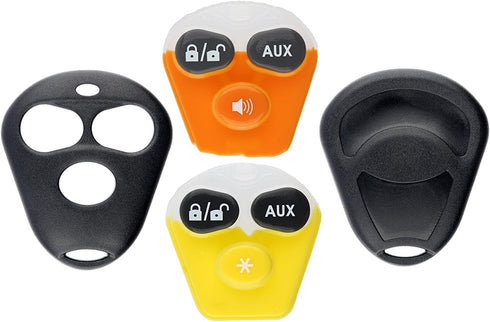 KeylessOption Keyless Entry Remote Control Starter Car Key Fob Case Shell Outer Cover 2 Button Pads for Viper Aftermarket Alarm...