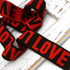 Ribbon 4-yards 1-1/2" (39mm) Love Elastic Stretch Ribbon Trim for Stretch Elastic Band, Headband, Hand Band and Waist Belt , TR-11609 (Red/Black)...