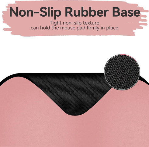 Small Rectangular Mouse pad , only Takes up Mouse Space, Universal Mini Mouse pad Portable Waterproof, with Non-Slip Glue Base, DarkPink 5X6 inche...