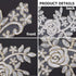 GORGECRAFT 4Pcs Embroidery Lace Appliques Flower Embroidered Patch Gold Metallic Edge Floral Lace Fabric Sew on Appliques for DIY Sewing Crafts We...
