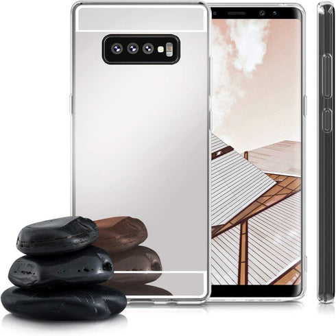 LUVI for Galaxy S10 Makeup Mirror Case Soft Slim Shockproof Protection Cover for Women Girls Luxury Fashion Cover Silver...
