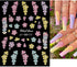 JMEOWIO 3D Embossed Flower Nail Art Stickers Decals Self-Adhesive Pegatinas Uñas 5D Spring Summer Floral Heart Nail Supplies Nail Art Design Decor...