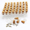 LEFV 50 Mini Glass Bottles 1-inch Message Treasure Charm Pendant Kit Makes Bottle Pendants 1ml Clear Vials with Corks & 50pcs Eye Screws - Miniatu...