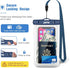 JOTO 2 Pack Floating Waterproof Phone Pouch Up to 7", IPX8 Floatable Underwater Phone Case Cellphone Dry Bag for iPhone 16 15 14 13 12 11 Pro Max ...