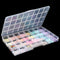 32 Grids Large Plastic Organizer Box with Dividers, Bead Storage Compartment Organizer Box for Jewelry Nail Accessories/Screw/Small Parts, Clear C...
