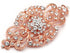 Mariell Vintage Bridal Crystal Brooch Pin, 4" Wide, Rose Gold Wedding Pin, Rhinestone Brooch for Brides and Wedding, Art Deco Fashion Accessory...