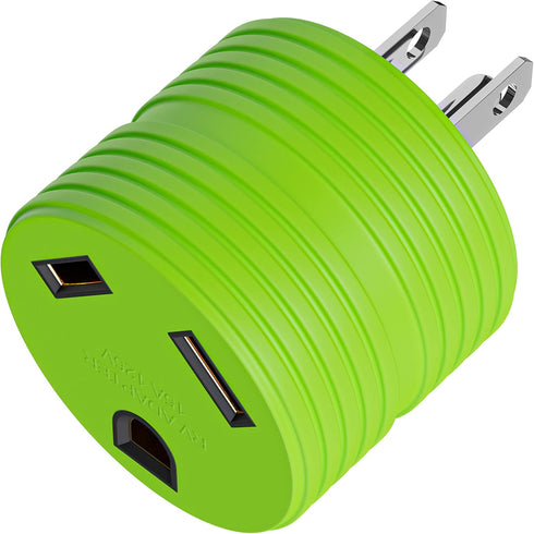 Power Adapter 3 prong 15 amp Male to 30 amp Female RV Camper Generator Plug Outdoor Electrical Power Converter (15 Male - 30 Female)...